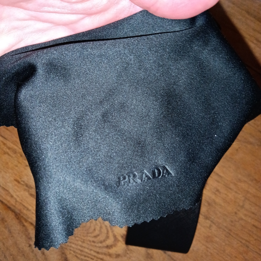 EUC Black Prada Sunglasses/Glasses Case (Case Only) & Cleansing Cloth - Picture 6 of 6